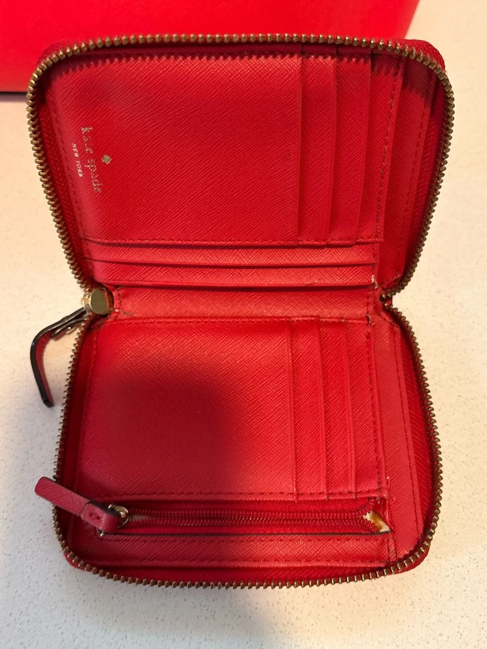 kate spade Red Saffiano Tote with Matching Wallet